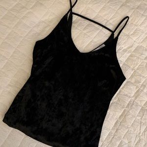NWOT double zero black velvet tank